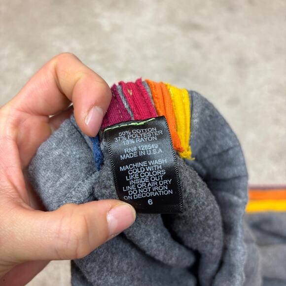 Aviator Nation 5 Stripe Sweatpants Joggers Kids Size 6 AS IS - Picture 5 of 9